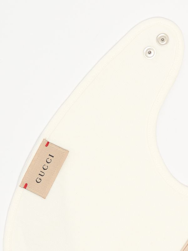 2. Gucci newborn cotton bib with logo Ivory Gucci 7740113k107