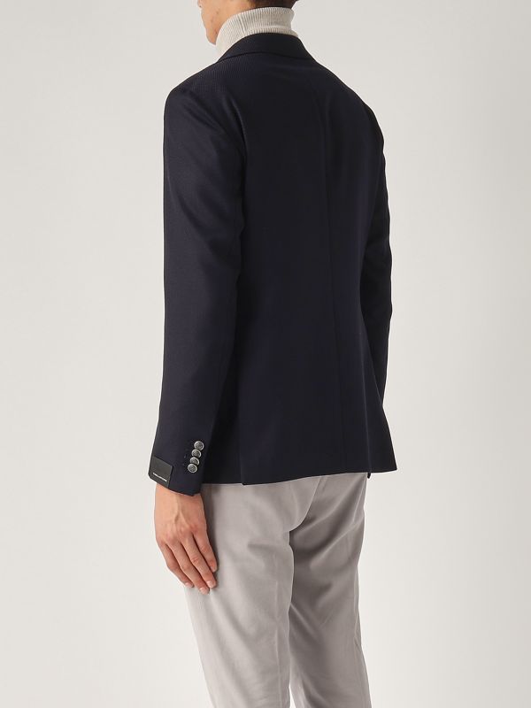 Tagliatore hopsack-weave wool and cashmere blazer for men