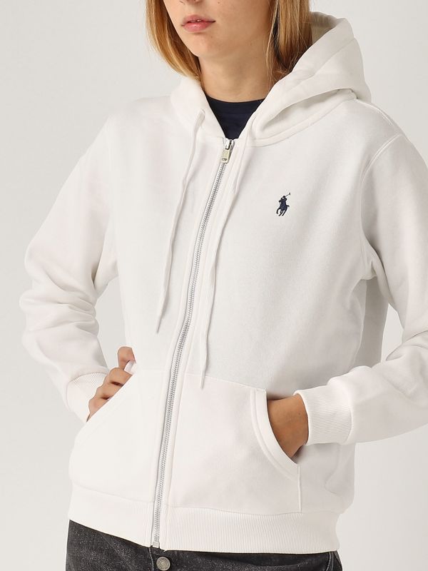パーカー・フーディ Ralph Lauren Melanesiano ivory cotton blend sweatshirt Polo Ralph Lauren Melanesiano Ivory Cotton Blend Sweatshirt