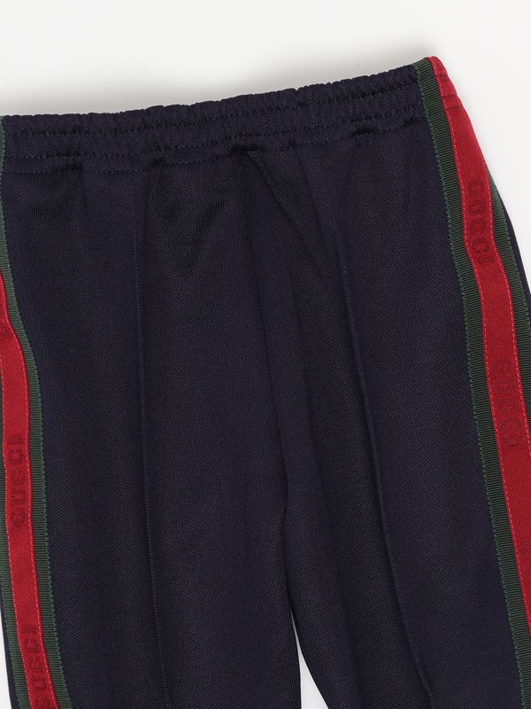 3. Pantalón para recién nacido Gucci en punto técnico Azul Gucci 784164xjgnr