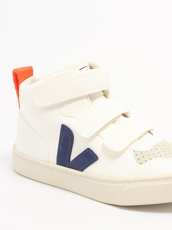 Veja V-10 Mid child sneakers in organic cotton and vegan leather