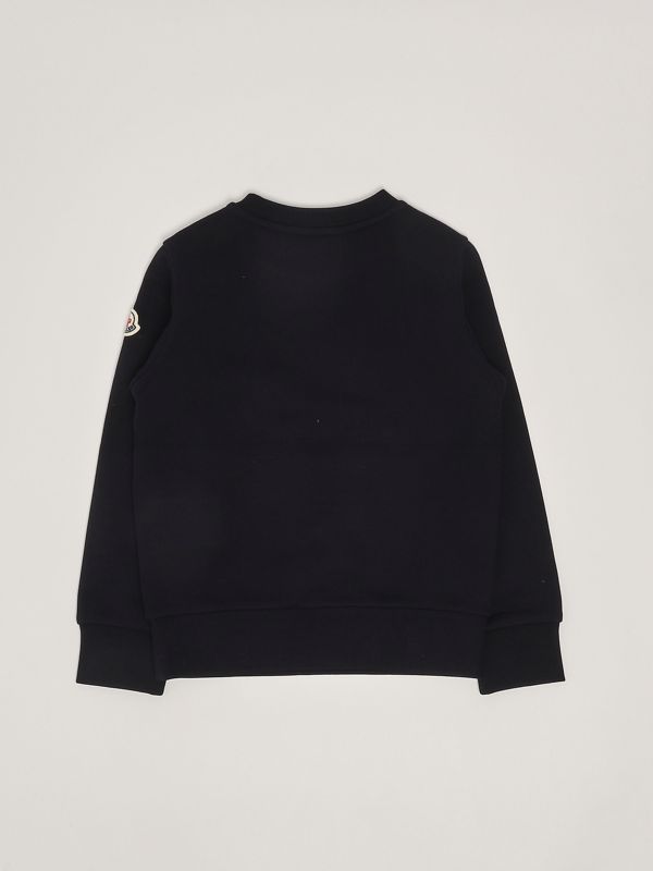 キッズ用トップス MONCLER FW24 Rhinestone sweatshirt (J29548G00021899PS 544) Moncler cotton crewneck sweatshirt for boys 9548g00028899ps
