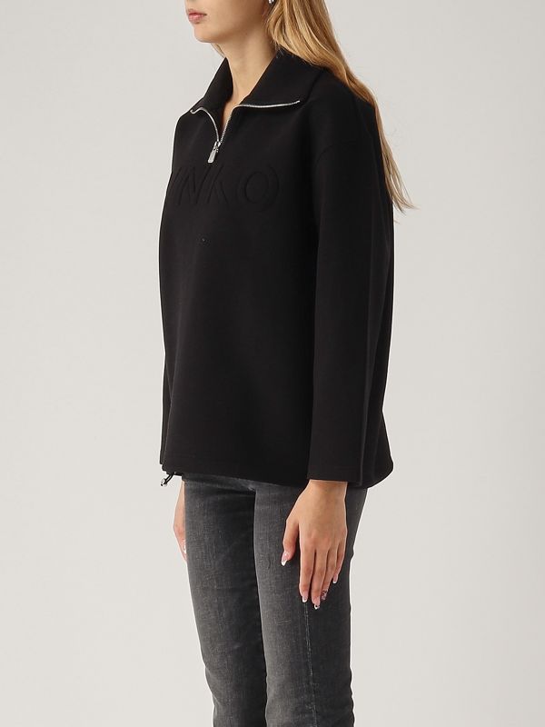 Pinko Maniglia oversized stretch cotton blend sweatshirt for