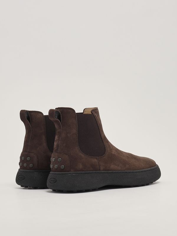 【関税&送料込】Tod'S Tod S Stivaletto Chelsea In Suede Woman BLUE Tod's Chelsea Boots in Suede XXW08J0GF90BYE42U824