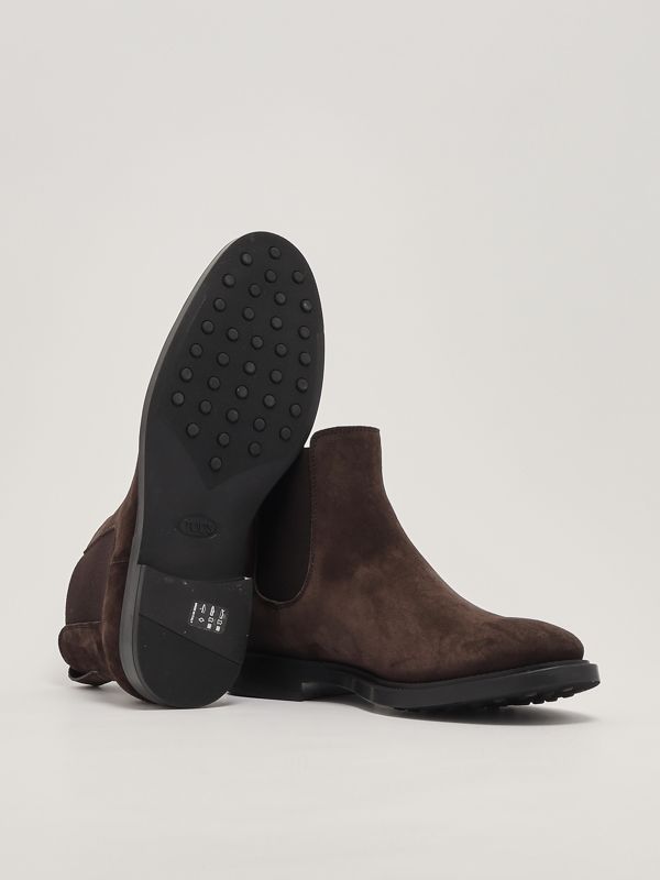 【関税＆送料込み】Tod'S Brown Suede Ankle Boots Woman BROWN Tod's Chelsea Boots in Suede