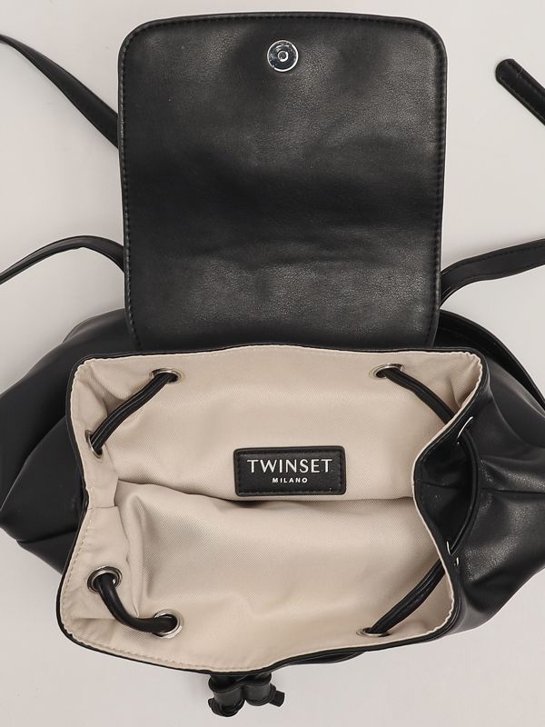 Zaino bambino Twinset in simil pelle 242gj8022 Nero
