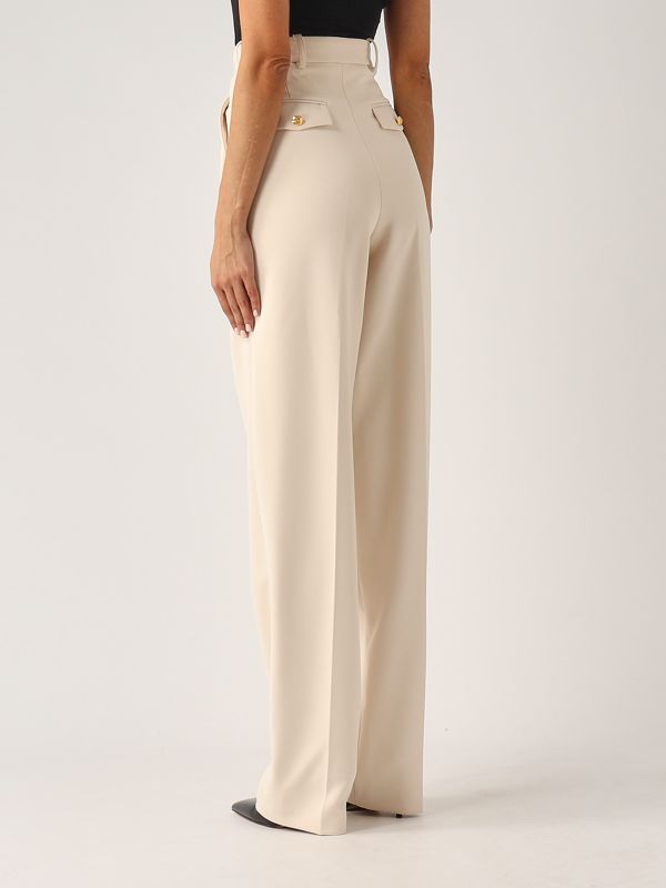 Elisabetta Franchi women's crepe pants pa05247e2 Butter