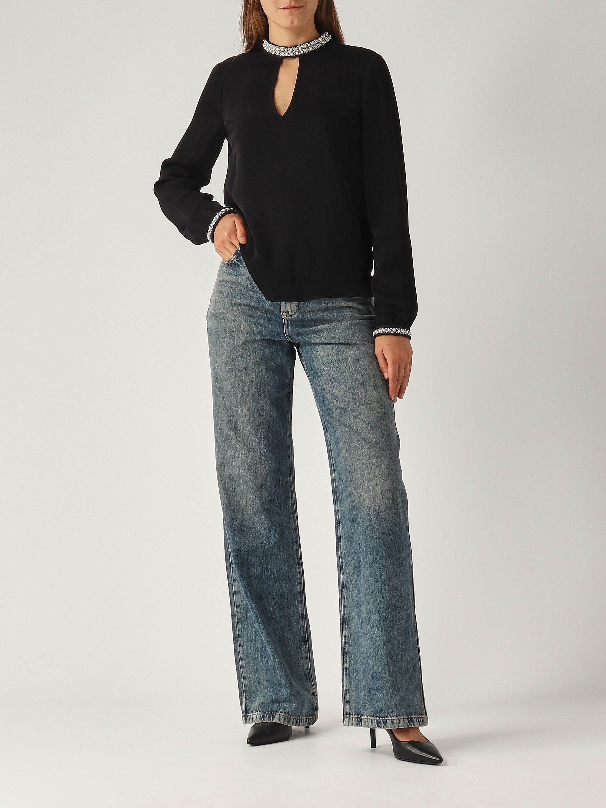 Patrizia Pepe women's jeans in vintage effect cotton