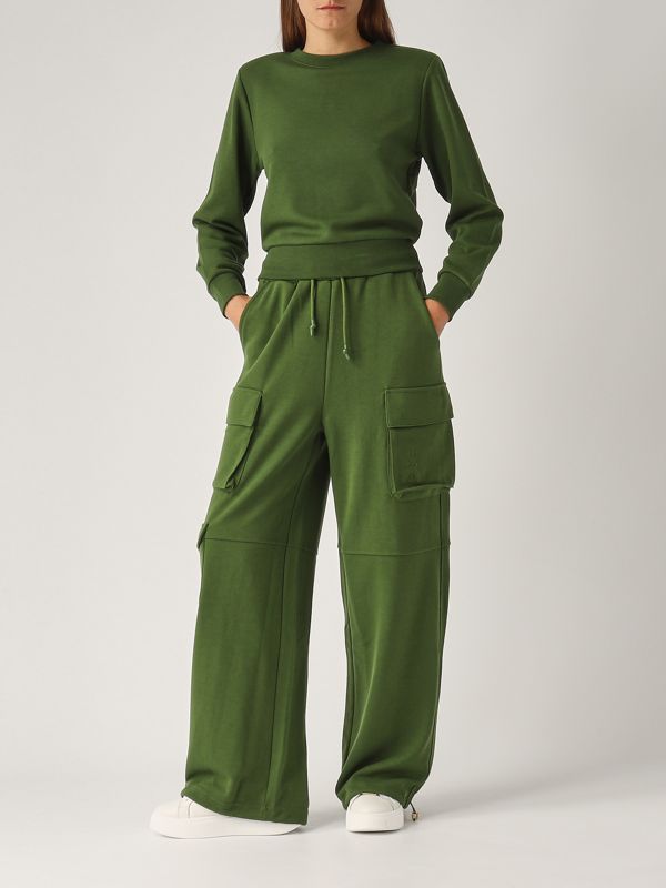 パンツ PATRIZIA PEPE Women Straight Pants 2P1673A057G598ME GREEN Patrizia Pepe Pleat-Detail Straight-Leg Trousers in Green | Lyst