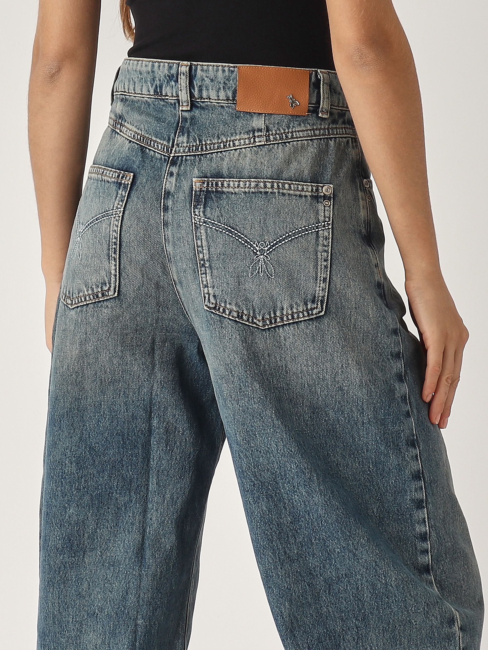 パンツ PATRIZIA PEPE Woman Pants Denim 2P1688D106 CA62 Patrizia Pepe women's oversized cotton jeans 8p0641d1wzb