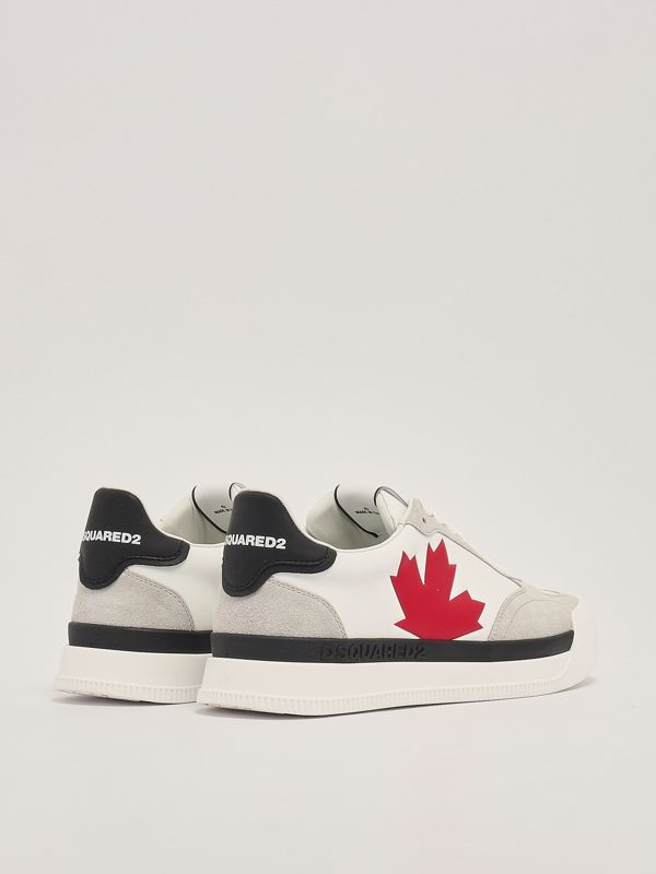 スニーカー DSQUARED2 Men Sneakers Blue SNM040023808186 M4035 DSQUARED2 BOXER SNEAKERS IN LEATHER AND SUEDE COLOR MILK AND
