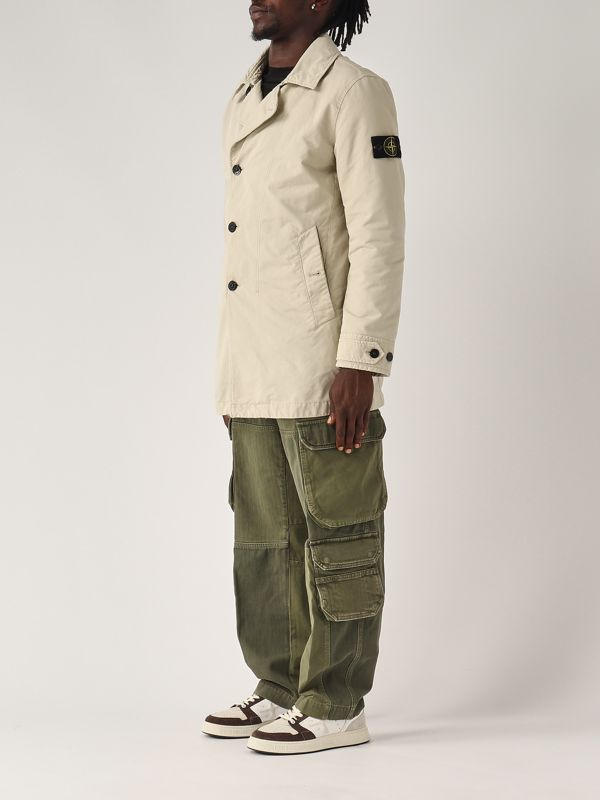 Manteau Trench Brooklyn En Pure Laine Vierge - Taille 48, Couleur Beige, Vintage, Occasion Très Bon état