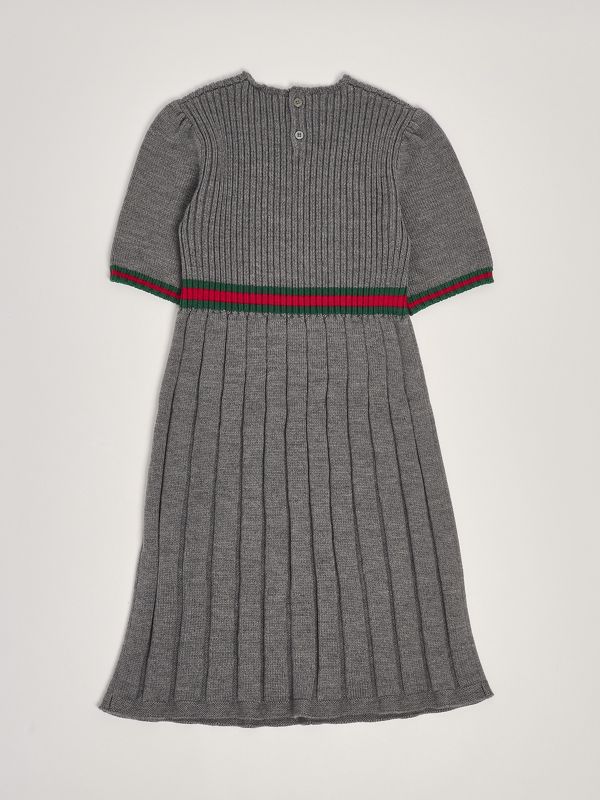 Gucci girl's wool dress with contrasting details 787050xkd51
