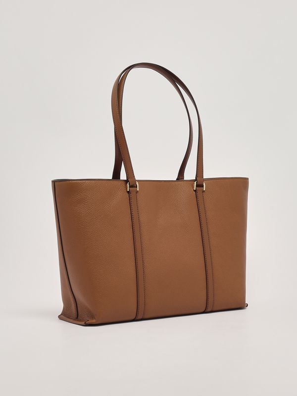 【送料&関税込】Michael Kors Caramel Leather Moore Shopping Georgie Metallic Logo and Leather Trainer | Michael Kors [US]