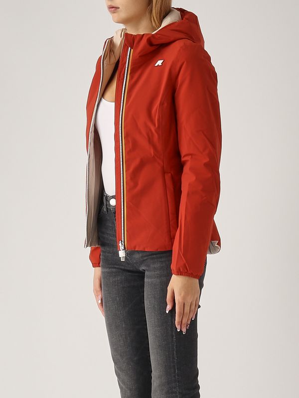ジャケット K-WAY Woman Jacket Red K21228W Q13 K-Way Lily St Warm Double stretch nylon jacket for women