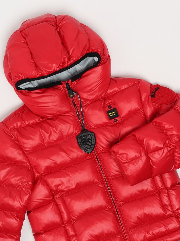 ユキREDブルー22 Blauer Ansel boy's jacket in glossy nylon 24wblkc02569005958