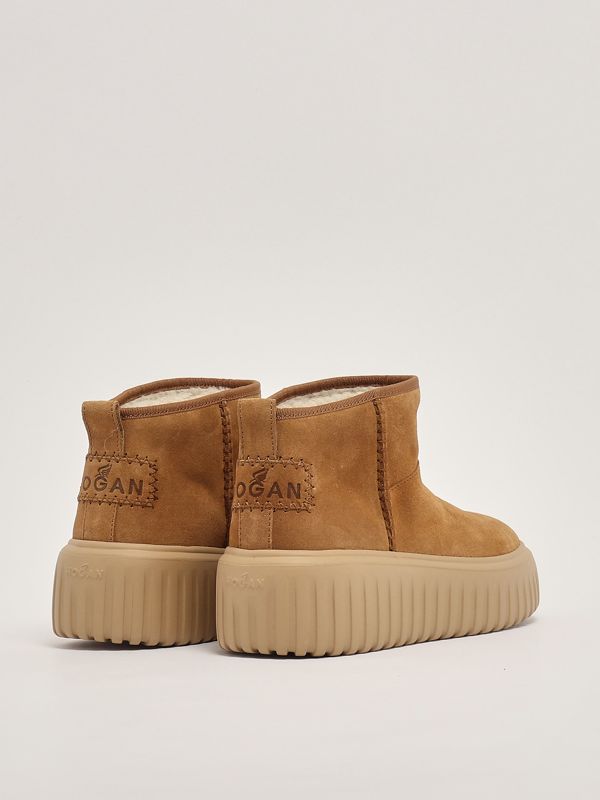 Women's Hogan H-Stripes suede ankle boot hxw6450ff90btm