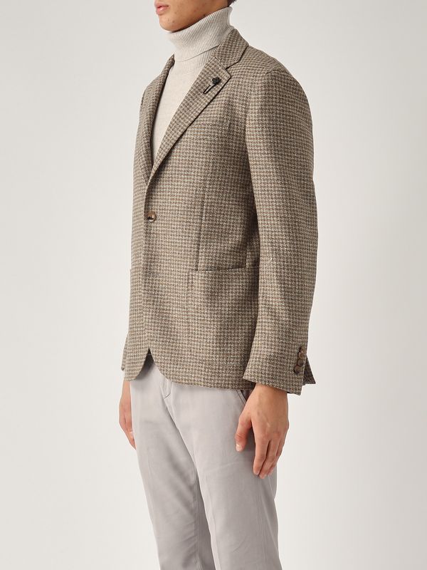 LARDINI Cameron linen blazer with iconic brooch ラージ Cameron linen blazer with iconic brooch LARDINI - Nugnes1920