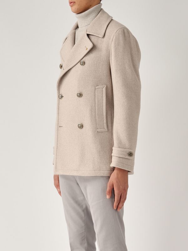 Tagliatore fiber-reinforced wool peacoat for men monaco
