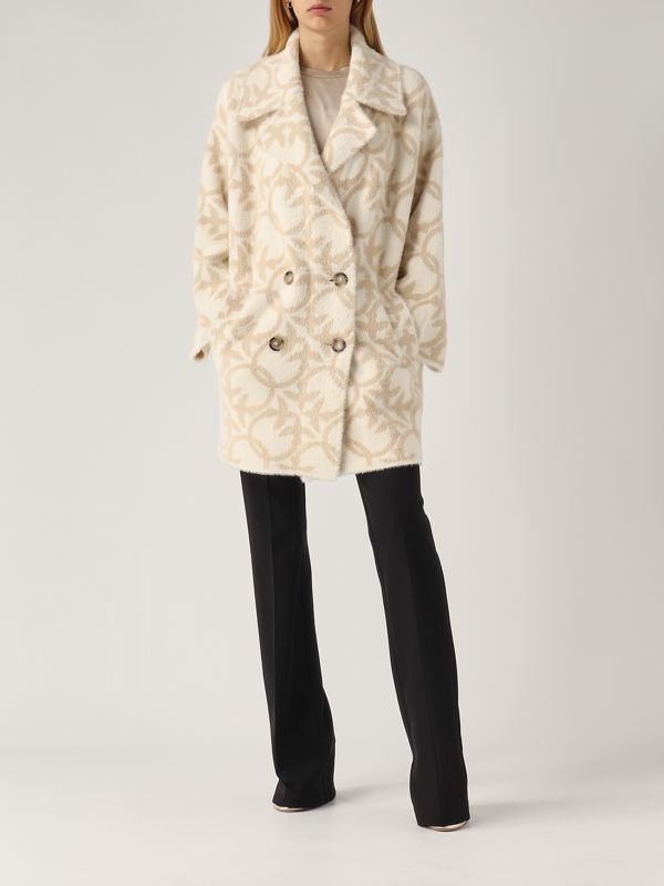 Pinko Toro relaxed faux fur coat for women 101573a21q Cream