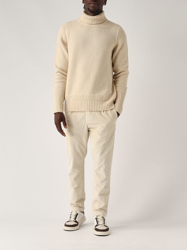 Fay Archive men's wool turtleneck mmmc1492870wlc Cream - Main Image