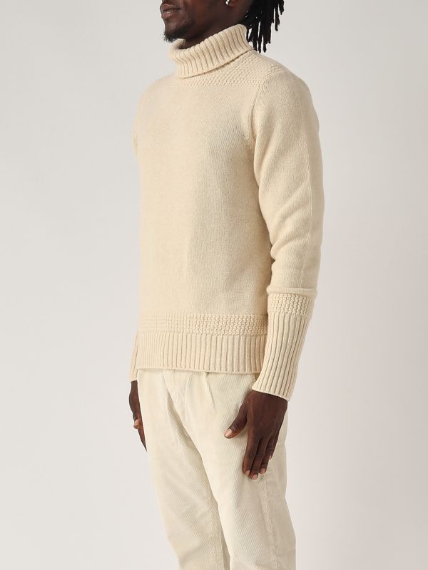 Turtleneck Dolcevita Panna Fay Archive Men's Wool Turtleneck