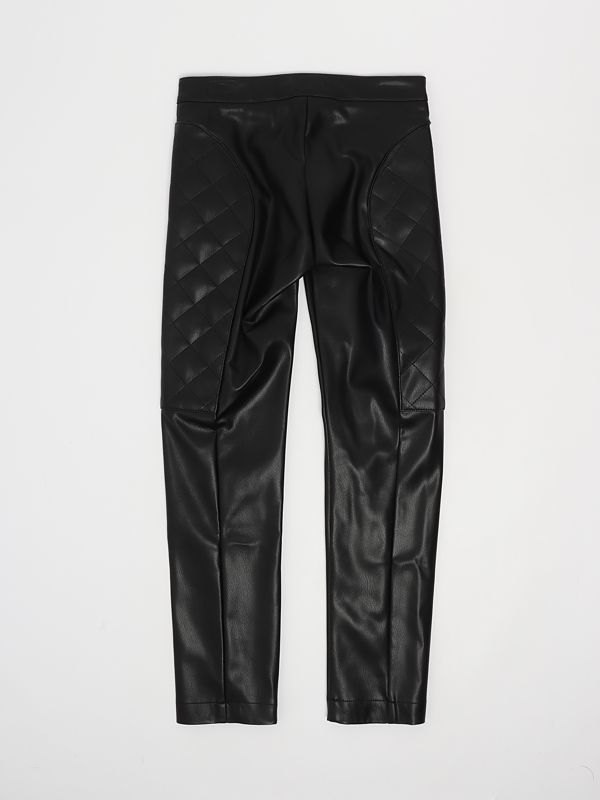 Pantalone bambina Moschino in simil pelle hdp060l6a13 Nero