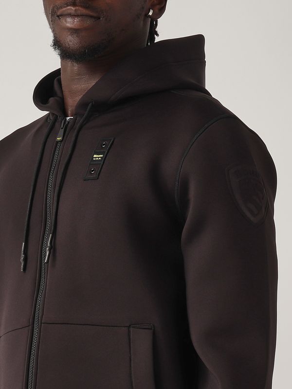 Blauer Colby neoprene sweatshirt for men 24wbluf02325004745 Black