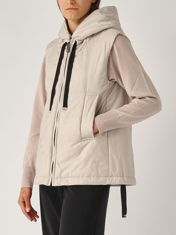 ◆MAX MARA AW24 最新作◆Greengo 中綿 ベスト/White◆ Coats White and beige Woman | Max Mara