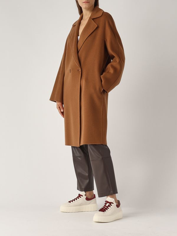コート Mm Studio Caramel Alpaca Blend Filovia Coat donna-abbigliamento-cappotti-