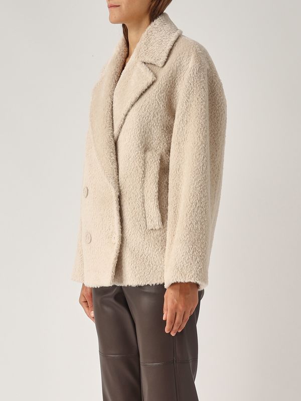 ohotoro margarine flared coat ベージュ Max Mara Studio Vanesio women's coat in alpaca and wool