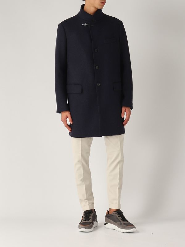 Cappotto uomo Fay New Duty in misto lana nam5449025jvjb Navy