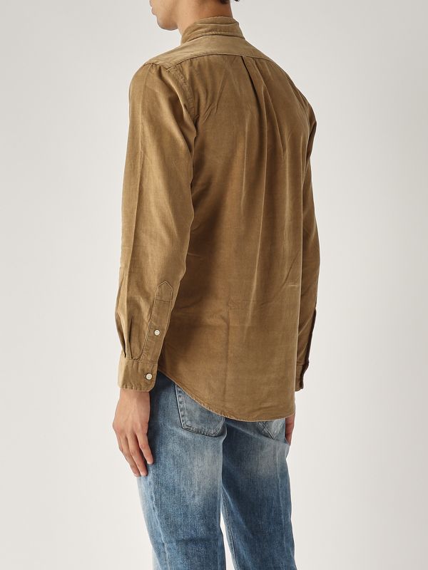 Tシャツ・カットソー Ralph Lauren FW24 Custom-Fit Velvet Shirt (710853123 011) uomo-abbigliamento-camicie-