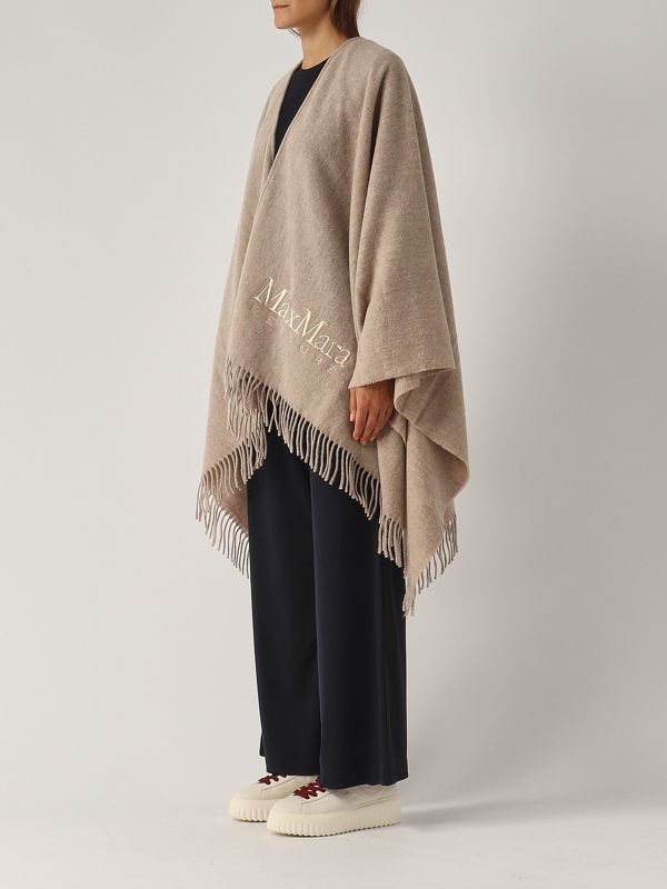 ポンチョ・ケープ MAX MARA 24FW Beige Fringed Wool Cape 26736012 FRINESTD 005 MaxMara Fringed Wool Cape 005 115936519 | eBay