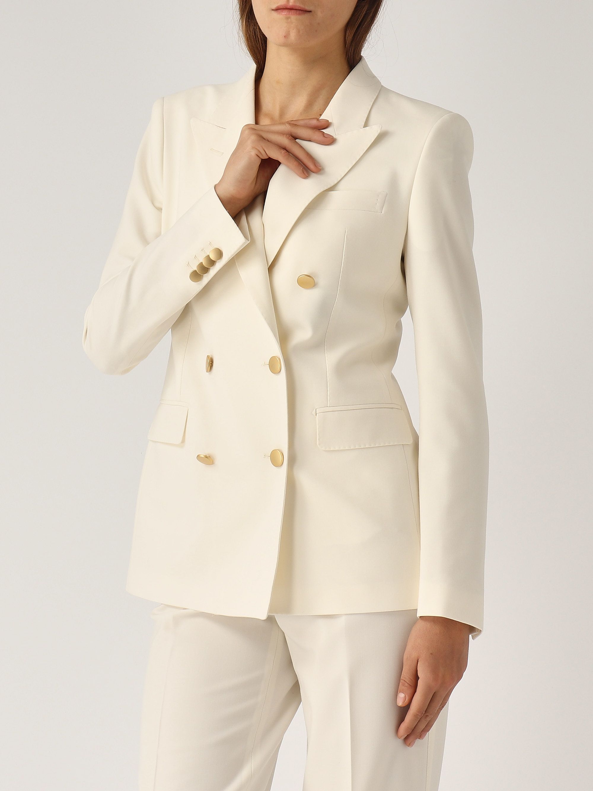 Tagliatore women's wool blend suit parigi10bad White