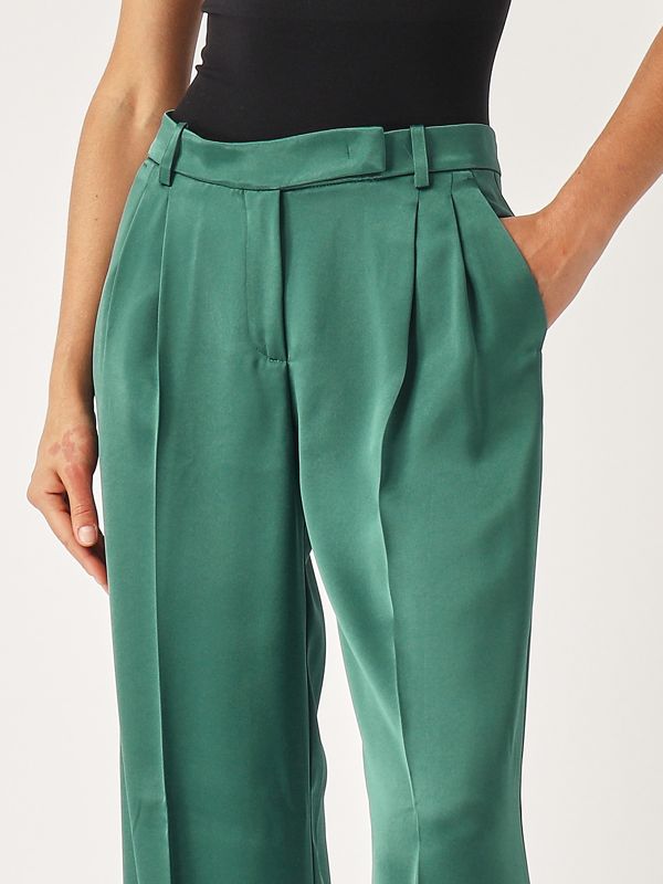 パンツ PINKO Women Straight Pants 100239A0I4 X20 Green Trouser Green Pinko - Le Follie Shop
