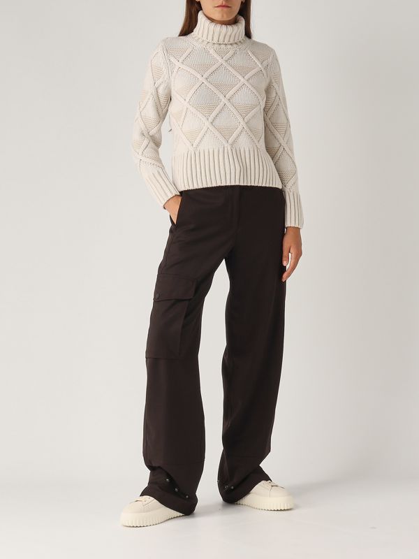 PT Torino Giselle women's stretch wool blend cargo pants