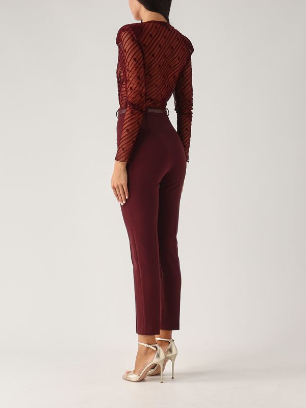 オールインワン・サロペット ELISABETTA FRANCHI Woman Jumpsuits Burgundy TU021 CG3 Elisabetta Franchi Jumpsuit - rouge noir/bordeaux - Zalando
