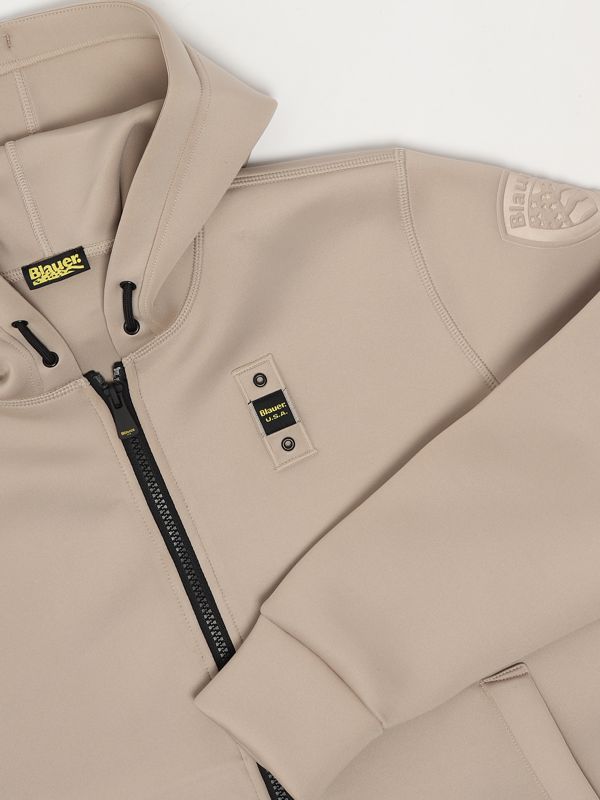 Hooded Sweatshirt Felpa Neoprene Blauer Blauer Colby Hooded And