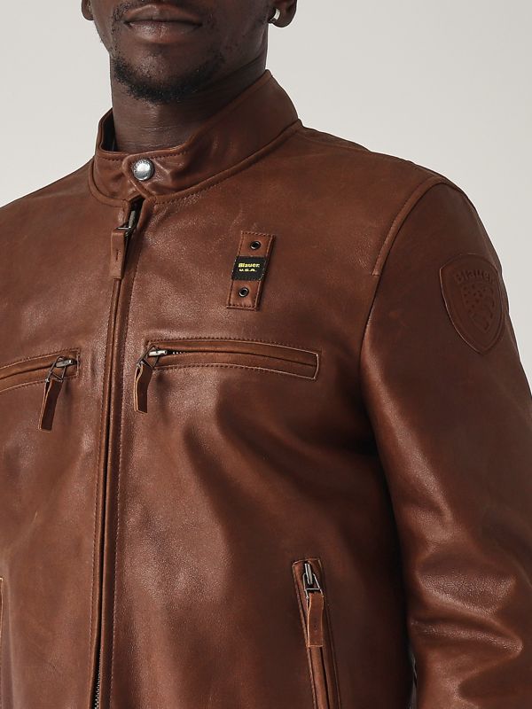 Giacche Giubbotto Uomo In Pelle Blauer Jacket Giubbotti Blauer - Main Image