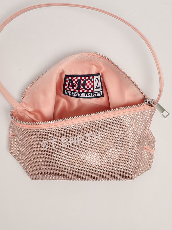 MC2 Saint Barth satin rhinestone mini bag for women stras001