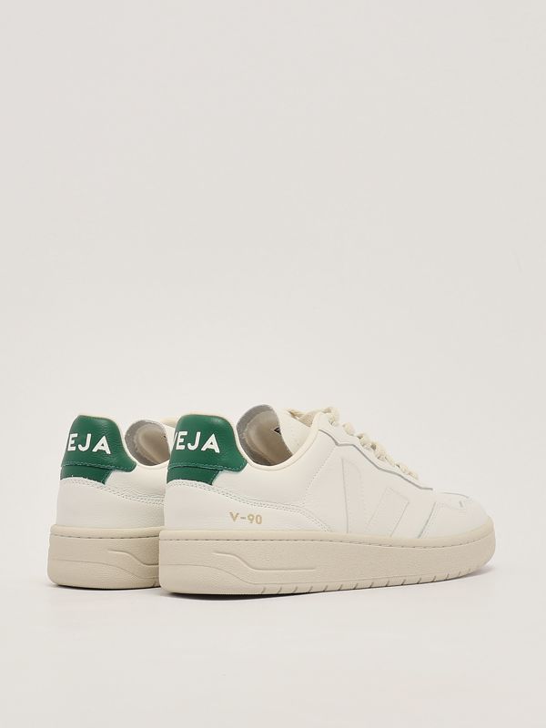スニーカー VEJA VD2003706U Sneakers v 90 in leather color white/green Veja Sneakers V 90 in white/green leather - White | VD2003706U