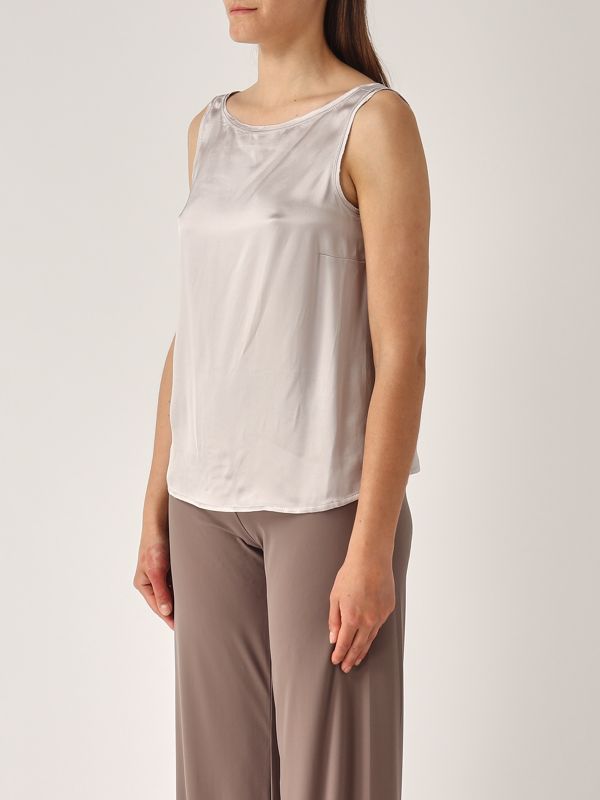 2. Top de mujer de viscosa brillante Gris Perla Maliparmi jp553250631