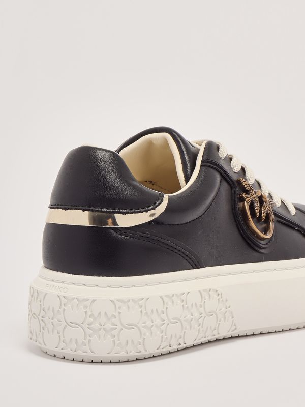 Yoko 01 women's leather sneakers ss0003p014 Black-Platinum