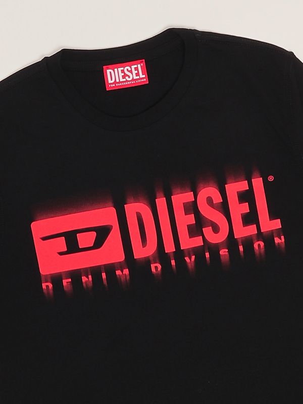 3. T-shirt bambino Tdiegorl6 in cotone Nero Diesel j0203300yi9