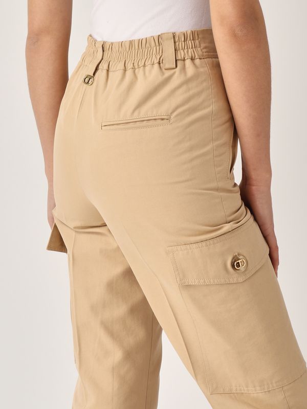 4. Pantalone donna in misto cotone Corda Twinset 251tp2212