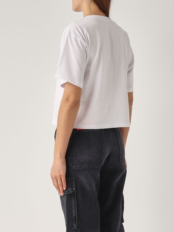 3. T-shirt donna in cotone Bianco Diesel a150960niax