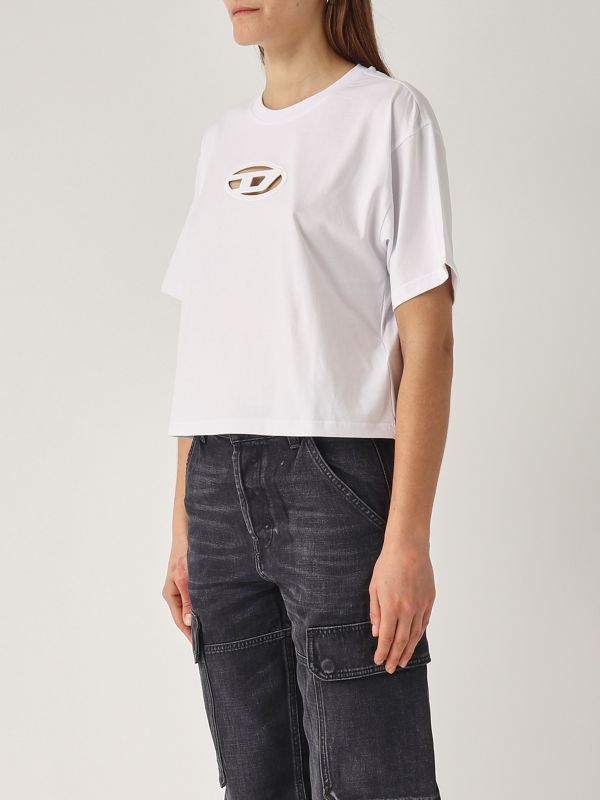 2. T-shirt donna in cotone Bianco Diesel a150960niax