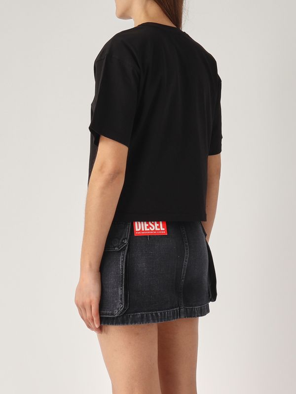3. T-shirt donna in cotone Nero Diesel a150960niax