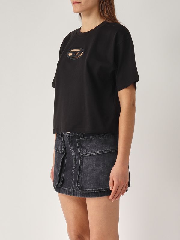 2. T-shirt donna in cotone Nero Diesel a150960niax